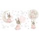  PASTEL RABBIT MIX WALL STICKER No. 1