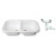 Polimat two-bowl sink, white polypropylene