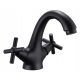 RETRO series floor-standing washbasin faucet, black