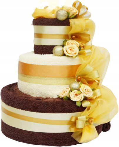 Sets of towels cake made of 8 large towels as a wedding gift