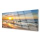 Pictures on the wall glass print sea sunset beach 125x50