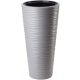  Form-Plastic flowerpot, 30 cm x 30 x 56 cm, diameter 30 cm, plastic shades in grey and silver