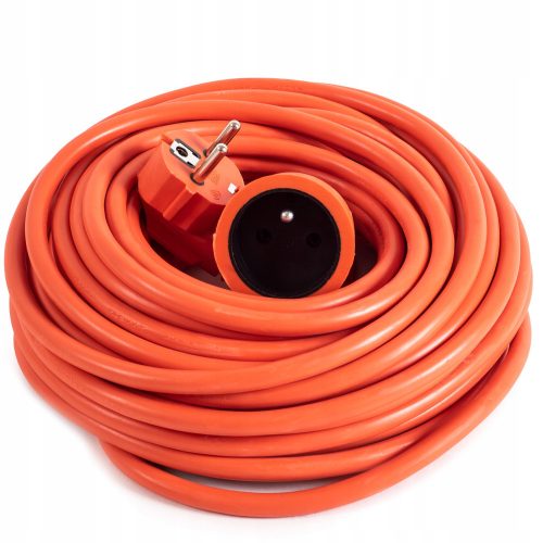 Garden extension cable, single garden 20 m, 1 pc. sockets, orange