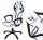  Giosedio GP RACER GPR024 gaming chair, white eco-leather