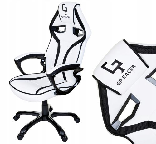  Giosedio GP RACER GPR024 gaming chair, white eco-leather