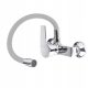  Granitan FLEX wall-mounted kitchen faucet, silver, grey