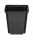  Flowerpot, size 9 cm x 9 x 9.5 cm, black plastic