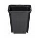  Flowerpot, size 9 cm x 9 x 9.5 cm, black plastic