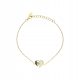  925 SILVER HEART GOLD PLATED BRACELET WITH ZIRCONIES