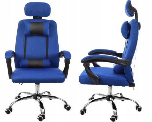  Giosedio GPX008 Gaming Chair, Black and Blue Mesh