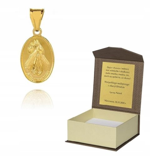  Gold medallion Merciful Jesus silver M24