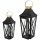  LANTERNS, LAMPS, GARDEN CANDLEHOLDER SET 2-piece