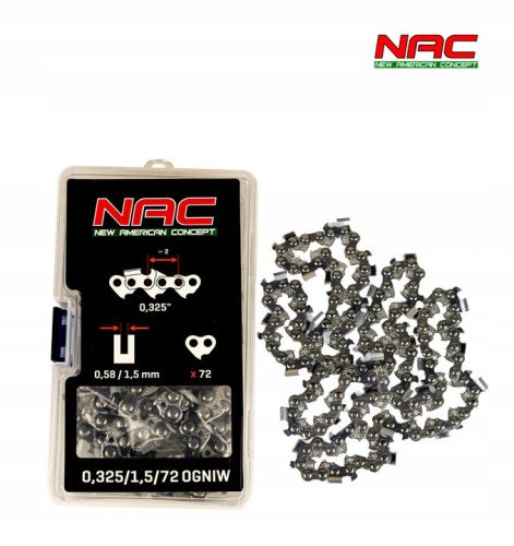 Saw chains NAC saw chain 45 cm 18 inch 325/1.5 mm 72 links