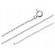  Silver Ankier Chain Diamond Silver 925 Beautiful Short 1.4 mm 45 cm
