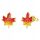  Silver earrings LEAVES IN AUTUMN COLORS S925