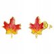  Silver earrings LEAVES IN AUTUMN COLORS S925