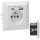 Prise USB murale Orno blanc