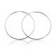  CLASSIC SILVER LARGE HOOP EARRINGS 4CM