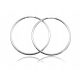  CLASSIC SILVER LARGE HOOP EARRINGS 3CM