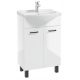 High-gloss lacquered standing cabinet with washbasin 50 cm