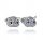  RHODIUM-PLATED SILVER OWL EARRINGS WITH ZIRCONS