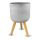 Pots and planters for outdoor and garden Polnix flowerpot 67 cm x 37 x 67 cm Diameter 37 cm Ceramic in the colors grey and silver