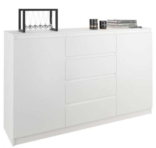  Mobene Modern Chest of Drawers 160 x 40 x 98 cm matt white