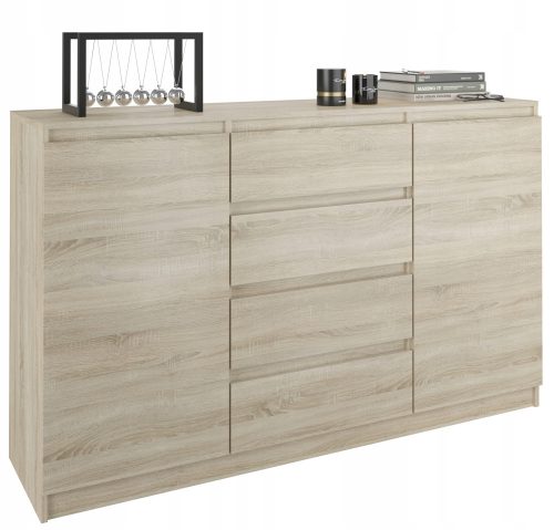  Mobene Modern Chest of Drawers 160 x 40 x 98 cm, matt Sonoma oak