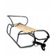  POLISH STRONG SLED WITH REMOVABLE METAL BACKREST. a