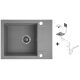 Kuchinox SHIRE single-bowl sink, grey granite tones