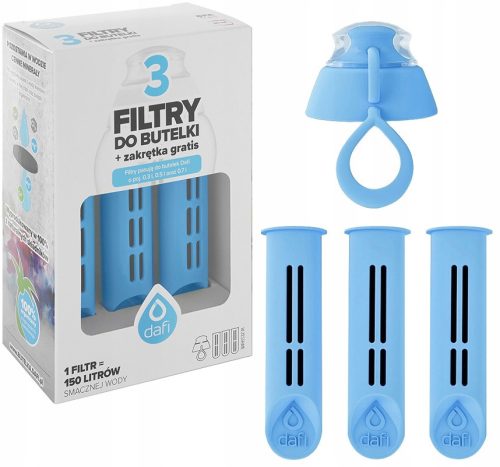  DAFI bottle filters (3 pcs.) + BLUE cap