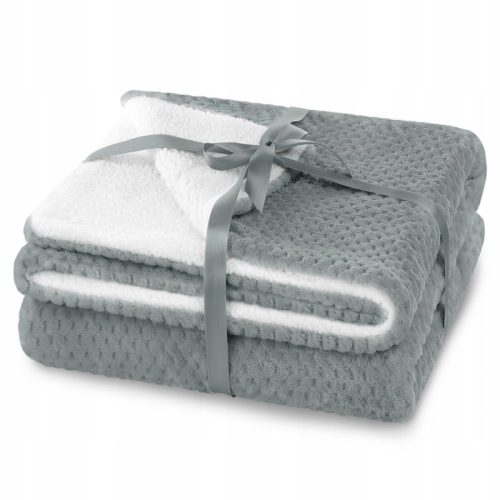 SOFT BLANKET PLUG SLEEVE FOR AN AmeliaHome polyester blanket 220 cm x 240 cm in shades of grey