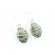  Ametrix silver earrings hanging with flint 1.8 cm