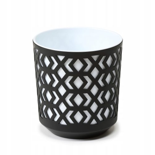  Flowerpot Lamela 25.5 cm x 25.5 x 27 cm Diameter 25.5 cm Plastic white, black