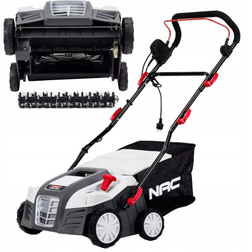 Cultivator, scarifier and aerator for grass, lawn and soil NAC SCE180-W electric aerator 40 cm 1800 W