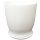 Outdoor and Garden Pots and Planters Wicker Accent Flower Pot, 30 cm x 30 x 30 cm, White Ceramic