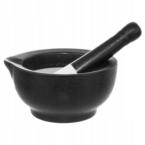 Spice mill spice mortar black 12 cm ORION