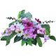  Rich bouquet of flowers, grave decoration, cemetery