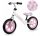  Kidwell Rebel 12" Balance Bike White, Pink, Grey