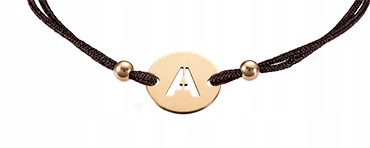  GOLD STRING BRACELET LETTER "A" 333