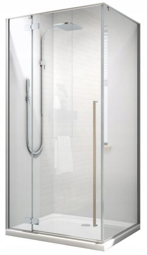 Axon series shower cubicle with hinged doors 120 x 90 cm