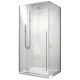 Axon series shower cubicle with hinged doors 120 x 90 cm