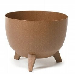  Lamela flowerpot, 29 cm x 29 x 23 cm, diameter 29 cm, plastic in brown and beige tones