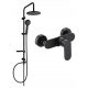 Mexen Carl + Milo surface-mounted shower set