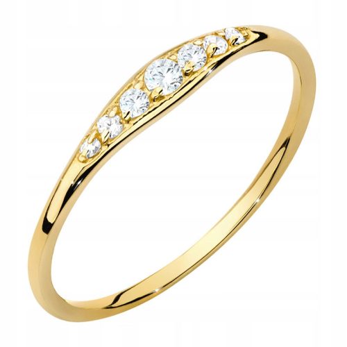  DELICATE GOLD RING pr.333 with ZIRCON size 15