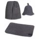 Saunas and Accessories SAUNA – MEN’S SET, GREY – KILT HAT, CARPET