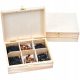  Set of 6 teas In a wooden box -