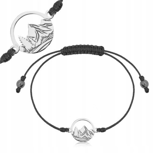  Silver bracelet on a string BLACK MOUNTAINS FOREST