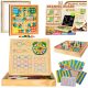  Wooden multifunctional educational board 2in1