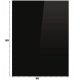 Tempered glass for fireplace 80x60 cm BLACK